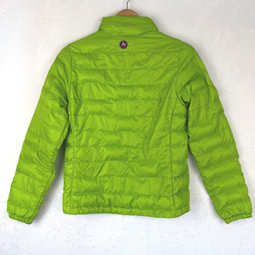 Marmot Lime Green Lightweight Puffer Jacket - Picture 8 of 10